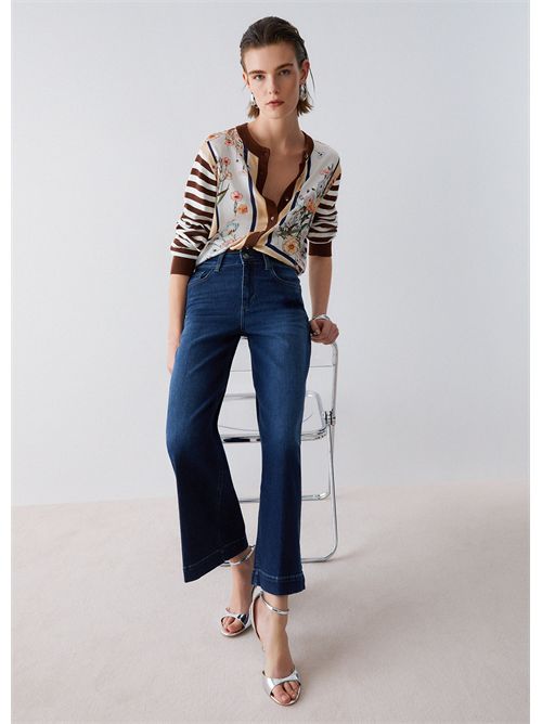 Jeans flare con strass LIU JO | UA6078D0305/78966